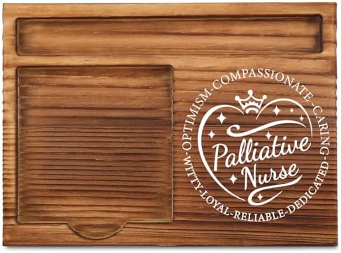 THRXOBN Desk Organizer for Palliative Nurses & Healthcare Professionals - Natural Wood with Slots for Notes, Pens, and Small Office Supplies – Practical & Stylish Workspace Solution,WSH18 by THRXOBN