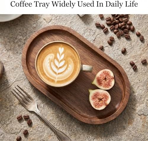 6 Pcs Small Acacia Wood Serving Trays – 7.5” x 4.1” Mini Wooden Platters, Rustic Farmhouse Vanity Organizer for Bathroom Counter, Coffee Bar, Jewelry, Appetizer, Charcuterie Board Set - Image 5