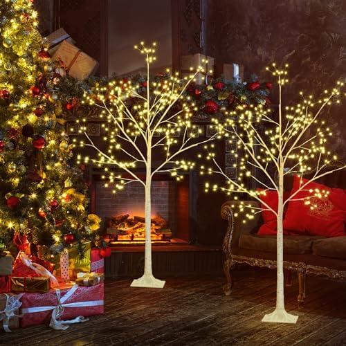 PXBNIUYA 288 LED Birch Tree Light Remote Control,DIY Artificial Tree Light - Image 4