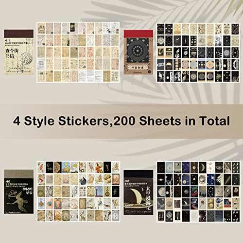 Daoeny 450 Pieces Washi Sticker Set, 9 Set Scrapbooking Diary Planner Album Diary Notebook, Scrapbooking Sticker Journaling Supplies for DIY Arts and Crafts Card Making Laptop Decoration - Image 4