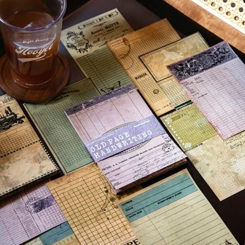 Alideco 180pcs Vintage Old Pages Collection Scrapbooking Paper for Adults Journaling Supplies, Decorative Paper for Junk Journals (jiuyeshouji) - Image 3