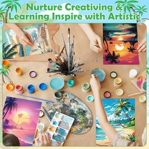 Blosssound 10 Set Pre Printed Canvas for Painting 5x7, Hawaii Canvas - Image 5