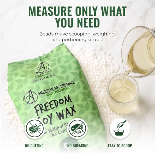 American Soy Organics Freedom Soy Wax Beads, All-Natural Candle Wax, 5 lbs - Image 3