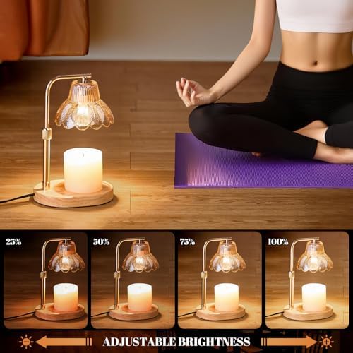 Candle Warmer Lamp with Timer and Dimmer-Adjustable Height Candle Lamp Warmer,New Home Gift Ideas,Brithday Gifts for Women Mom,Candle Light Warmer,Home Decor - Image 4