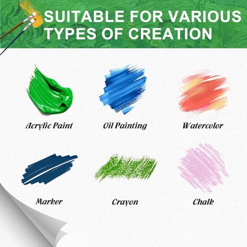 Canvases for Painting 11x14 Inch, 12 Pack Blank Painting Canvas Boards for Painting Supplies-100% Cotton Canvas Panels Acid-Free Primed for Oil Paint,Watercolor, Acrylic Paint, Gouache and Tempera. - Image 4