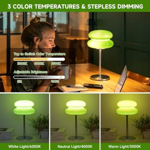 taotanra- Bread Table lamp Cream-Style Creative Bread lamp - Children's Room Night Light Birthday Gift Cute dimmable Sleep Atmosphere Light Home Decoration Item -Orange (Green) - Image 6
