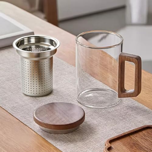Tea Infuser Mug 400ML/15.5oz，Borosilicate Glass Infusion Mug Dishwasher Safe preferred for birthday gifts - Image 2