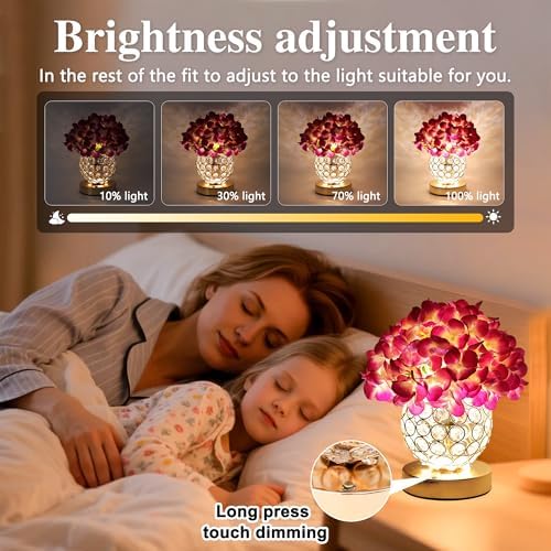 Purple Hydrangea Flower Lamp with Remote Control Romantic Gifts Decor - Image 3