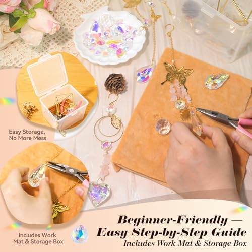 407 pcs DIY Sun Catchers for Adults, DIY Suncatchers Making Kits,Hanging Decorative Suncatcher, Crystals Rainbow Maker for Indoor Home Decor - Image 3