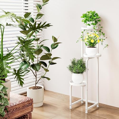 INGIORDAR Plant Stand Indoor Outdoor Corner Tiered Plant Shelf 3 Tier Metal - Image 5