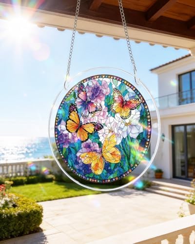 Acrylic Jigsaw Puzzle Suncatcher - Butterfly Garden - Image 3