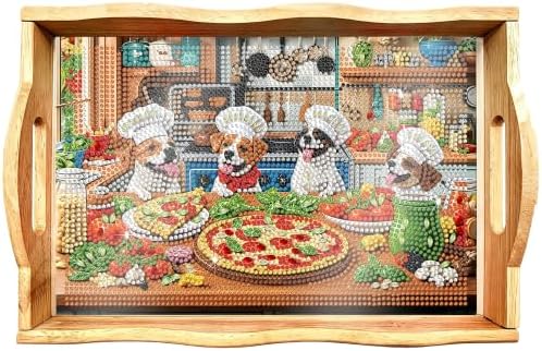 DIY Diamond Painting Wood Serving Tray Kit With Handles 7.8*11.8in by EWJRNSFDiamondPainting