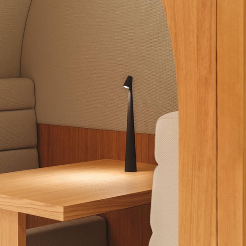 EJFOIEJ Portable LED Table Lamp with Touch Sensor, 3-Levels Brightness Metal Desk Light, 3 Color Touch Control Rechargeable Night Light for Bedside, Romantic Solid Wood Table Lamp - Image 4
