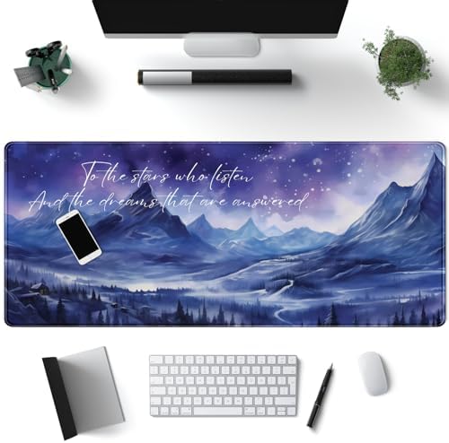 Acotar Desk Mat Sara J Maas Fantasy Mouse Pad Large for Desk Computer Pc Laptop Aesthetic Desk pad Night Court City of Starlight Laptop Mouse and Keyboard pad 31.5 x 11.8in for Office Desk Decor by Mechanical+Cattle