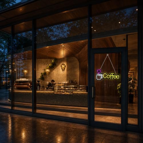 Coffee Neon Sign for Business,High Brightness Dimmable 5V USB - Image 6