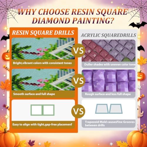 6 Pcs Small Diamond Art Kits Halloween Ghost Diamond Art Kits for Adults - Image 5