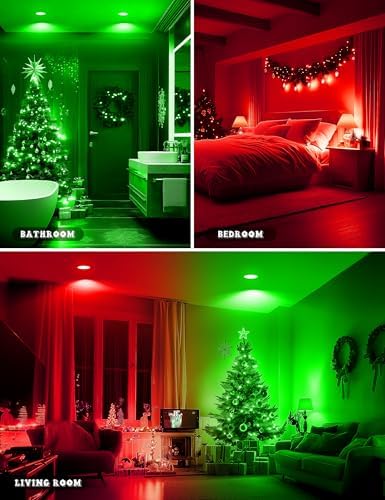 JandCase Christmas Red Green LED Light Bulb Outdoor Decor [4 Pack] - Image 6