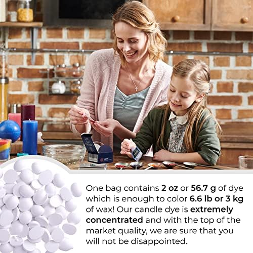 White Candle Dye 2 oz for Soy Candle Making – Wax Color Chips - Image 4