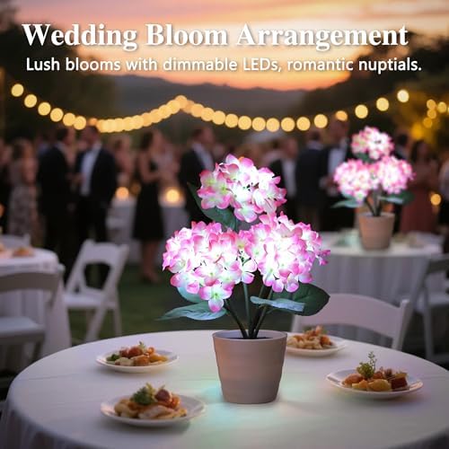 Pink Hydrangea Flower Decor for Christmas Mothers Day Birthday Gifts - Image 4