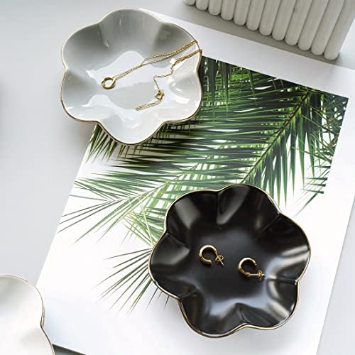 HANKOR Jewelry Dish Tray, Ceramic, 4.7 inch, Black - Image 4