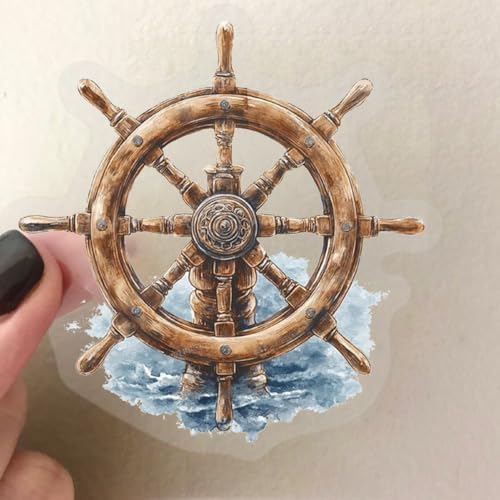 50 PCS Retro Sailing Stickers for Scrapbooking Journaling Junk Journal Scrapbook Supplies - Waterproof Transparent PET Aesthetic Decals for Resin Crafts Decorative Art Crafts (Retro-2) - Image 2