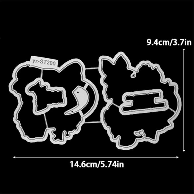 Strawberry Bread Basket Stamps and Cutting Dies for Card Making DIY Transparent Silicone Clear Stamp and Metal Die Cuts Sets for Scrapbooking Paper Greeting Cards Decor Seals Craft Supplies