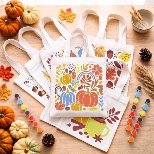 Aliceset 16 Pcs Color Your Own Bag Tote Bag Painting - Image 3