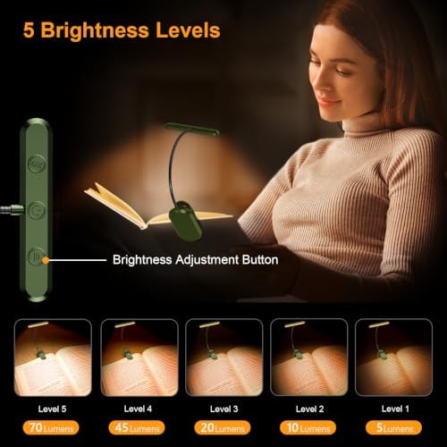 Gritin Rechargeable Book Light for Reading in Bed with 19 LED - Image 2