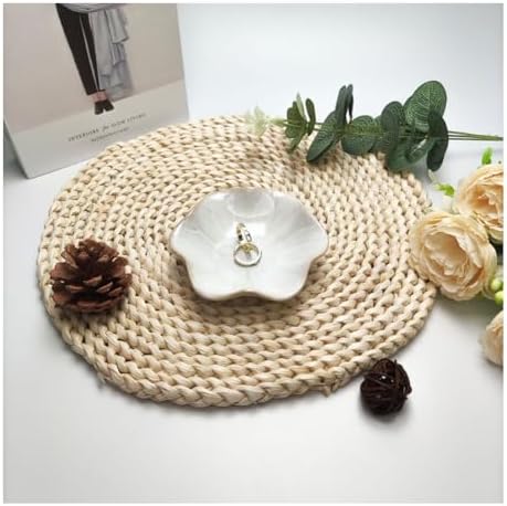 Ceramic Leaf Jewelry Dish, Tiny Key Bowl, Small Ring Dishes Holder, White Trinket Tray - Nightstand Decor for Entryway Table, Home Decor Gift for Mom, Women, Girls - Image 2