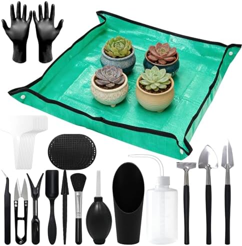 Gute 30Pcs Mini Succulent Tools Set,Plant Care Kit w/Repotting Mat by GUTE