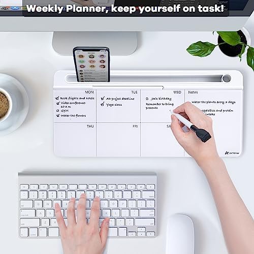 Varhomax Glass Weekly Dry Erase Desk White Board - Image 2