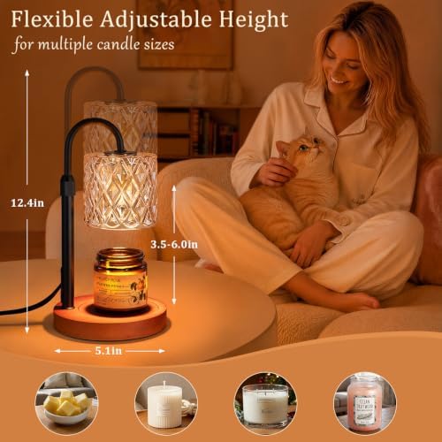Candle Warmer Lamp with Timer, Birthday Gifts for Women, Room Decor, Amber - Image 2