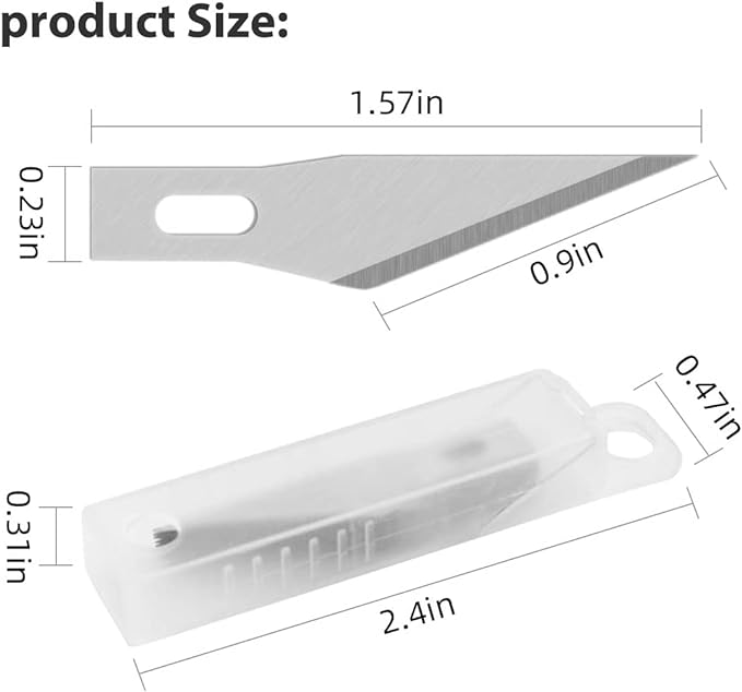 DIYSELF 1 Pcs Exacto Knife with 11 Pcs SK5 High Carbon Steel Exacto Blades Kit, Precision Craft Hobby Art Knife and 1pcs Steel 15cm Ruler for Fondant, Scrapbooking, Stencil (Green)