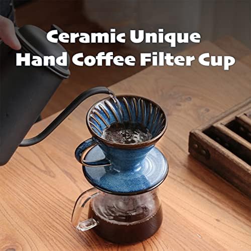Ceramic Coffee Dripper Filter 60Angle Tapered Hand Brew Pour Over Coffee Maker Set Reusable Porcelain Portable For Home Baristas - Image 4