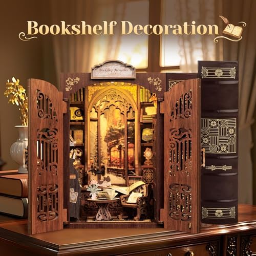 CUTEBEE Book Nook Kit, DIY Miniature House Kit for Adults, Bookshop Booknook - Image 6