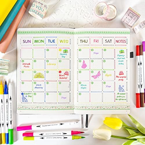 Bullet Dotted Journal Kit, 140gsm Dot Grid Notebook with 188 Numbered Pages - Image 5