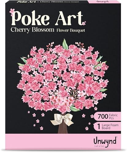Unwynd Poke Art Cherry Blossom Flower Bouquet Kit for Adults, Women & Teens by Unwynd