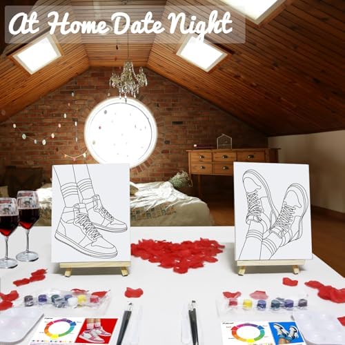 PAILIM Sip and Paint kit for Adults Couple Pre Drawn Canvas Party Kits - Image 2