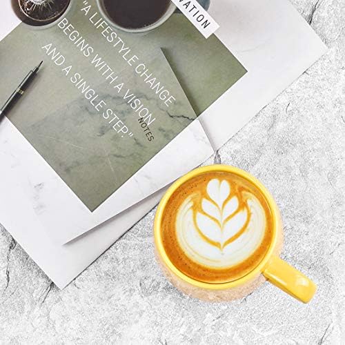 Bosmarlin Large Glossy Ceramic Coffee Mug, Yellow Tea Cup for Office and Home, 18 oz, Suitable for Dishwasher and Microwave, 1 Pack (Yellow) - Image 5