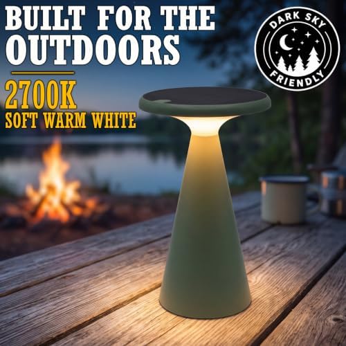 Solar Mushroom Lamp, Stepless Dimming, 45h Runtime, Green - Image 4