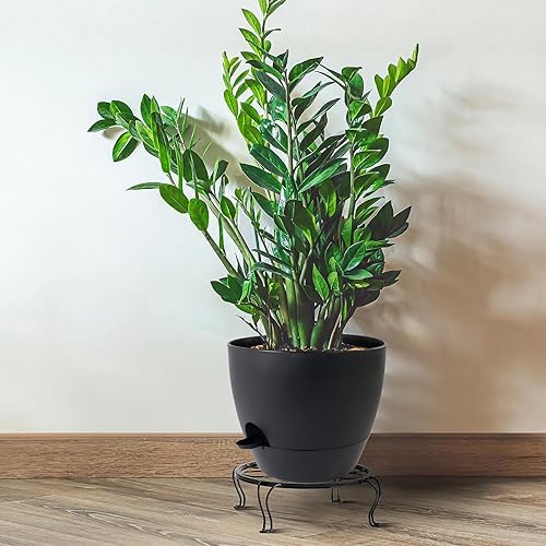 UOUZ 12inch 2Pack Large Self Watering Planters, Plastic Plant Pots with 60oZ Removable Deep Reservoir and Multi Mesh Drainage Holes for Indoor Outdoor Garden Plants and Flowers, Black - Image 6