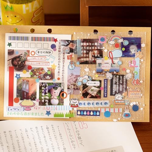 PRSTINCOL Japanese Style Sticker Book, 30 Pages of Street Scene Graffiti Adhesive Stickers for Scrapbooking Journal and Diaries, 7.7 x 4.9 Inch - Image 7