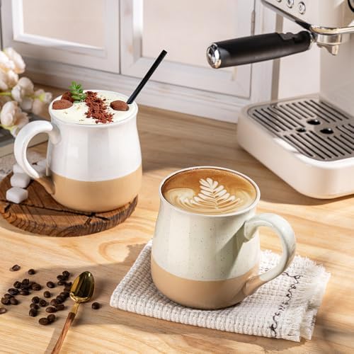 GBhome Ceramic Coffee Mugs Set of 2, 24oz Handmade Large Coffee Mugs Set - Image 5