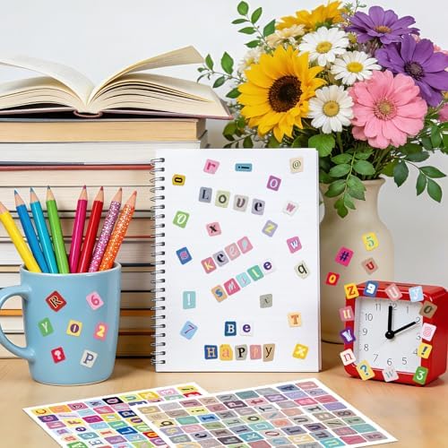 1592PCS Vintage Letter Stickers Scrapbook Sticker,Magazine Alphabet Sticker - Image 6