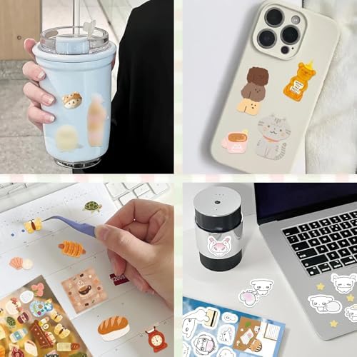 Japanese Kawaii Sticker Book, 30 Sheets, 800 Pieces, INS Style Cute Cartoon Animals, Waterproof for Journaling, Scrapbooking, Planners (Pink) - Image 3