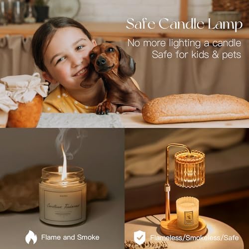 Candeldo Candle Warmer Lamp with Timer: Gold Wax Melt Warmer - Image 6