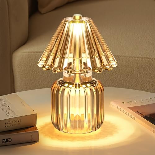 Small Battery Operated Lamp with Timer, Jelly Amber by SisiHokai