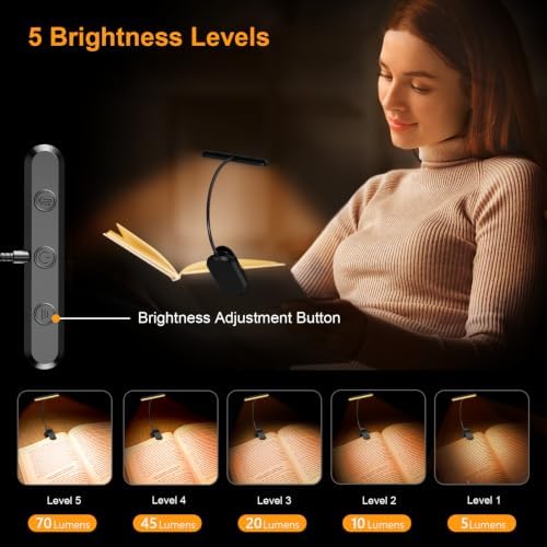 Gritin Rechargeable Book Light for Reading in Bed with 19 LED - Image 2