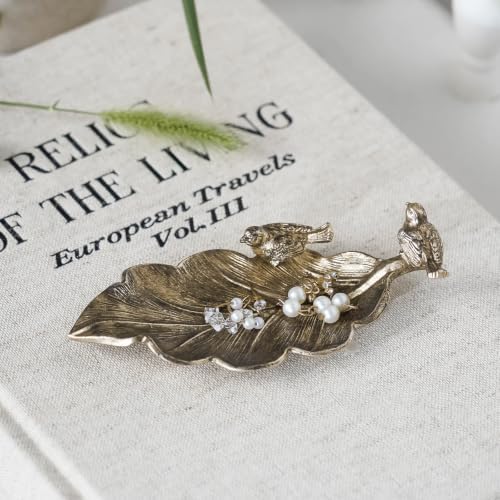 NIKKY HOME Jewelry Dish Tray, Vintage Jewelry Tray with Bird - Image 2