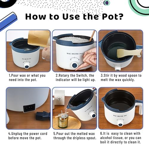 Wax Melting Pot Kit with Digital Scale(No Battery), Heat Gun, Thermometer - Image 5